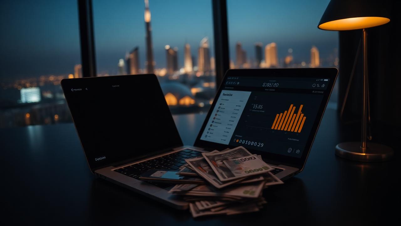 Investisseur marocain résidant à l'étranger consultant un projet immobilier à Dubai